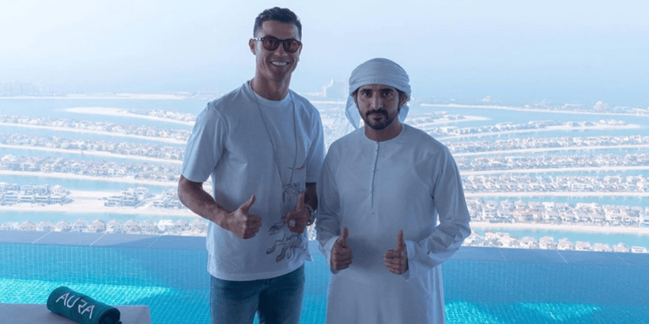 Sheikh Hamdan takes Cristiano Ronaldo to the world's highest 360° pool in Dubai – Emirates Woman